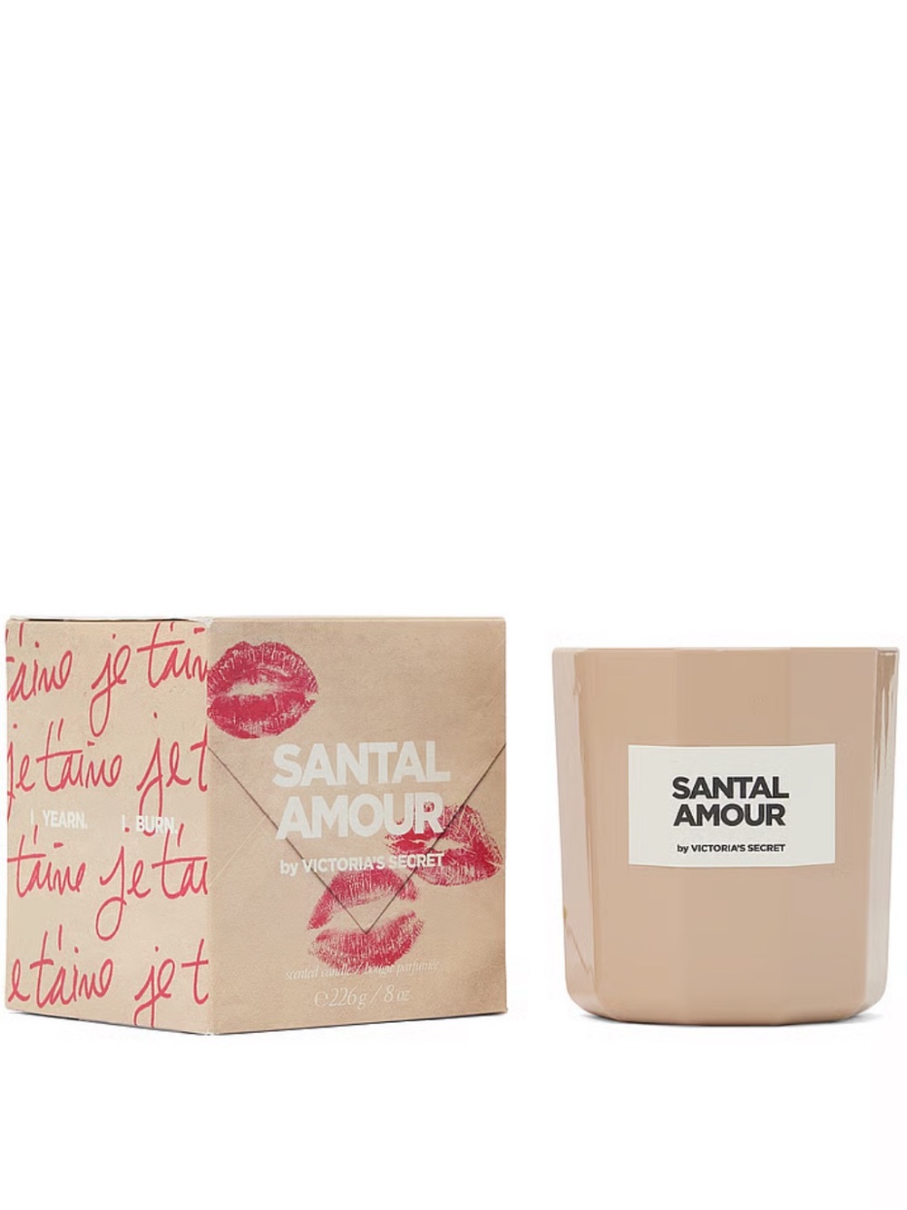 Victoria's Secret Santal Amour Sandalwood Leather Scented Candle New in Box
